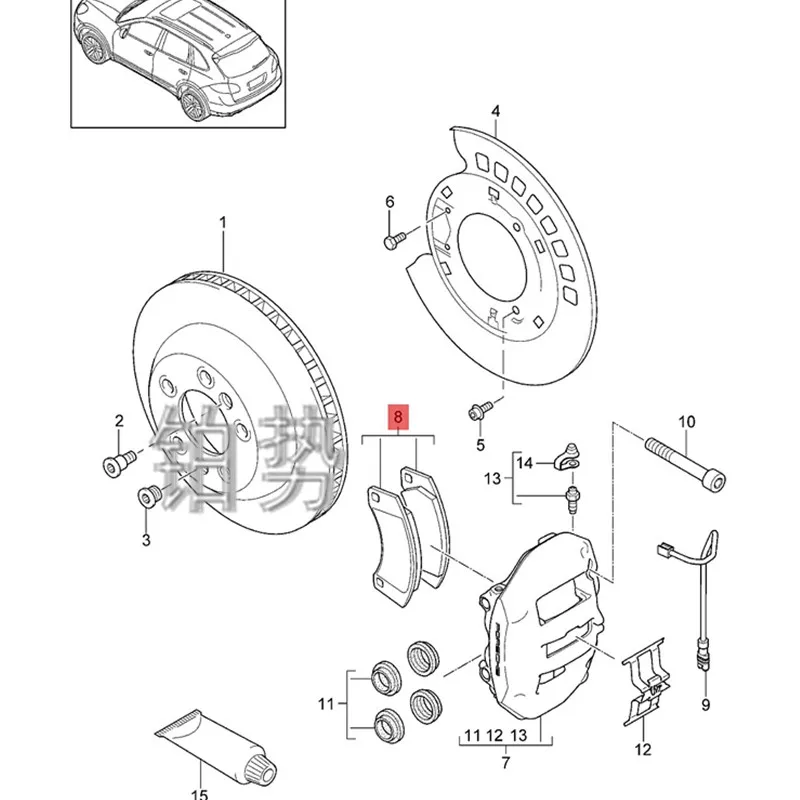 

Car Rear brake pads 2011-2018Por sch eCa yen ne 4.8L 3.0T 3.6T wheel suspension brake pads parking brake pads friction pads
