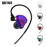 qkz sk3 hybrid unit wired headphones hifi bass stereo sound sport earbud headset with microphone earphones