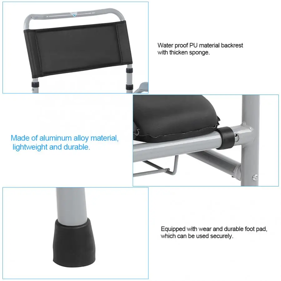 Складной унитаз из алюминиевого сплава для взрослых комодный туалетный стул