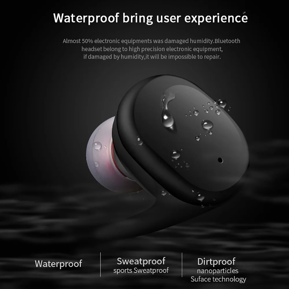 KAPCICE TWS Bluetooth наушники беспроводные стерео наушник Водонепроницаемый гарнитура