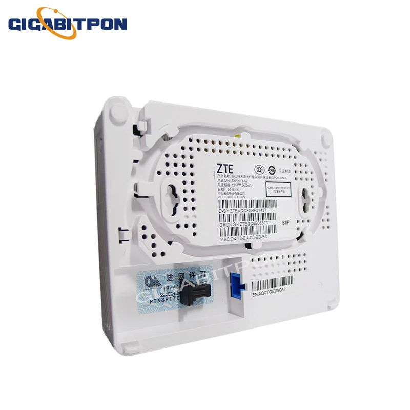 Новый ZTE F612 ONT GPON SC UPC порт 1GE + 1FE 1TEL FTTH WIFI модем английская прошивка с блоком питания