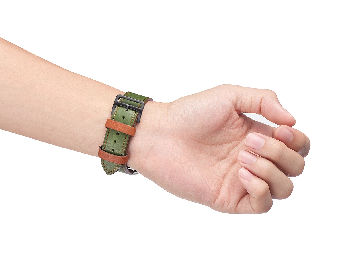 20 22mm Cow Leather band for Samsung Galaxy Watch 46mm Gear S3 Sport WatchBand Huawei Watch Replacement Strap Moto Huami Amazfit