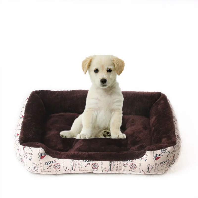 Длинная плюшевая супер мягкая собачья кровать для питомца Круглый спальный