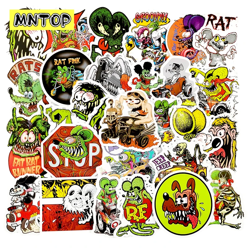 10/30/50Pcs/set Cartoon Fink Rat Waterproof Graffiti Stickers For Skateboard DIY TOY Fridge Scrapbook Guitar Laptop Luggage