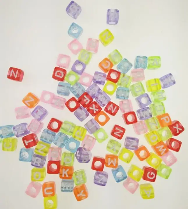 200 шт. буквы акриловые бусины Алфавит цветные Пазлы ожерелье ремесло Сделай Сам