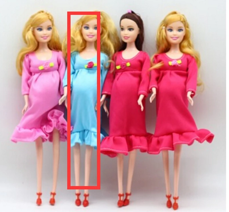 1 шт. DIY коричневые волосы настоящая беременная мама кукла есть ребенок в животе для кукол Барби детская игрушка подарок JUN Y4QA