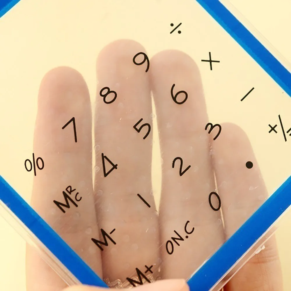 

Mini Creative Stationery Candy Slim Solar Energy Led Clear Scientific Calculator for School Office Stationery School Supplies