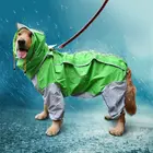 Водонепроницаемый дождевик для собак, комбинезон для маленьких, средних и больших питомцев, верхняя одежда, жакет от дождя, съемный капюшон