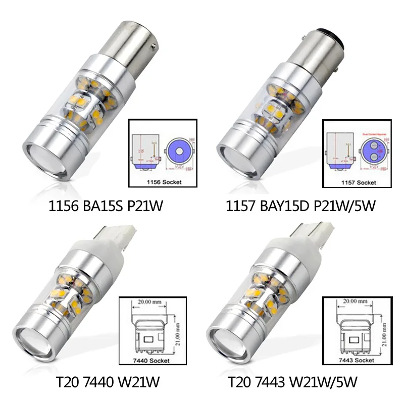 2x140W S25 BA15S 11561157 7440 7443 светодиодный чип W21W задние фонари задний фонарь заднего