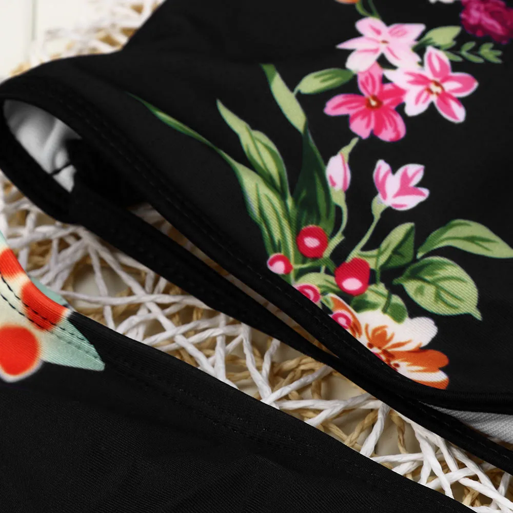 

Купальник с чашками пуш-ап, комплект с принтом, бикини, пляжная одежда, бюстгальтер, женский купальник, купальники, комплект танкини