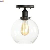 iwhd industrial decor vintage ceiling lamp kitchen porch living room plafonnier glass ball ceiling lights luminaria de techo led