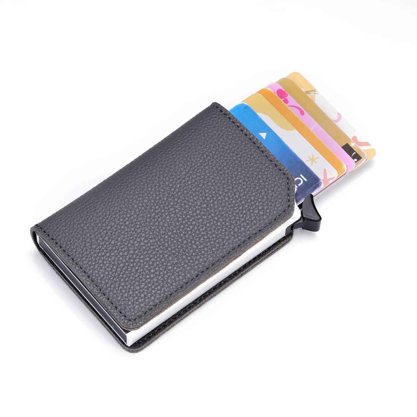 BISI GORO Carbon Fiber Anti-theft Card Holder RFID Pop-up Clutch Multi Men and Women Unisex Card Case Multi Smart Wallet