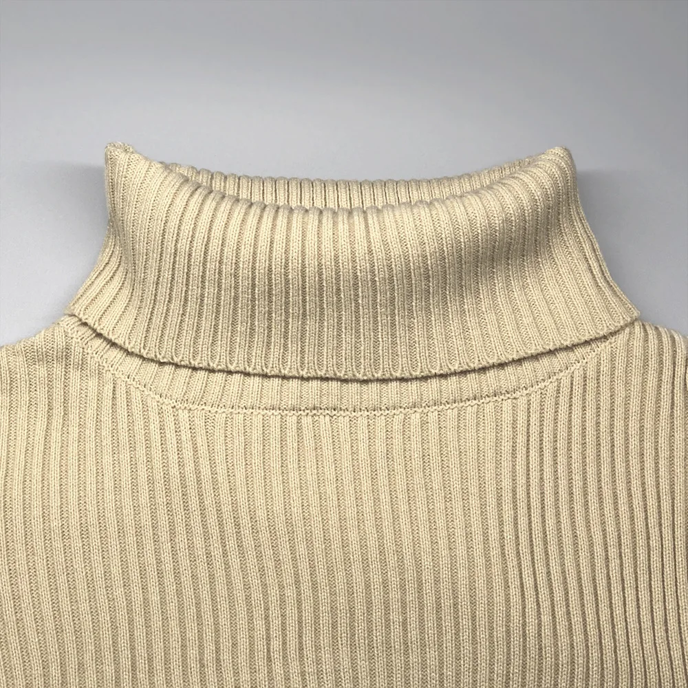 Elegante Vrouwen Coltrui& Truien осень зима сексуальные одноцветные топы с разрезом по бокам, модные уличные Топы Warme Gezellige Vrouwelijke