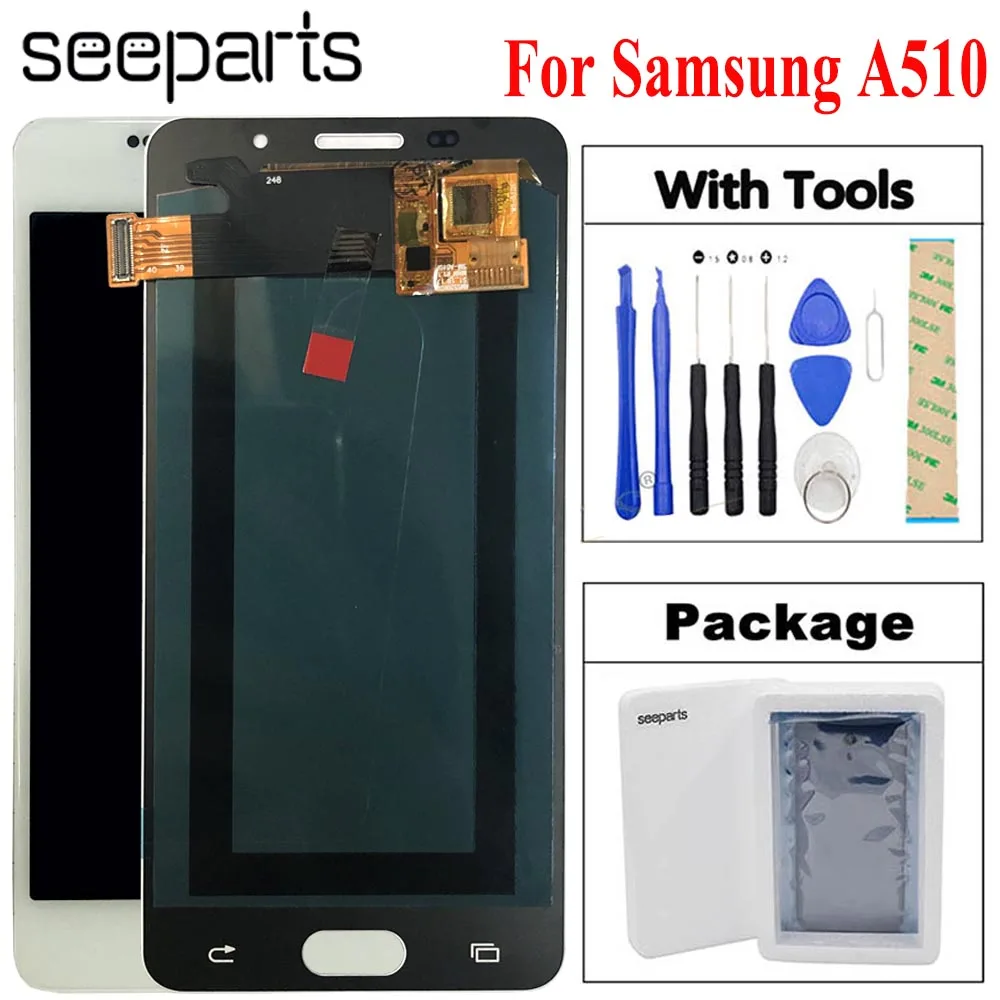 ЖК-дисплей 5 2 дюйма для Samsung Galaxy A5 2016 A510 сменный сенсорный экран с дигитайзером в