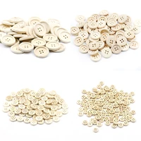 50pcslot 10152025mm natural color 4 holes buttons wooden buttons craft diy baby apparel accessories buttons for crafts