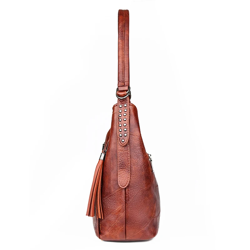 Новые кожаные роскошные сумки с кисточками женские дизайнерские через плечо для