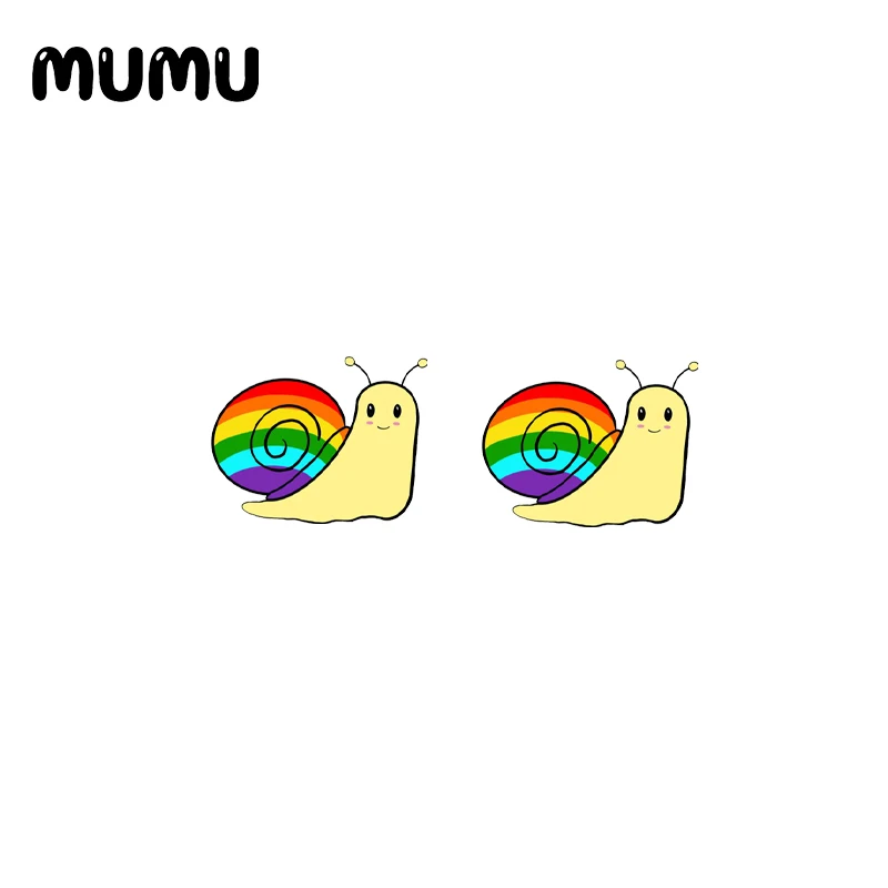 Новинка 2021 милые серьги-гвоздики в виде улитки Забавный почтальон эпоксидные