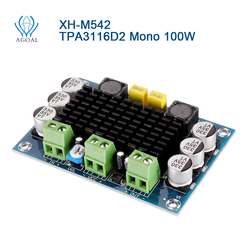 10000 TPA3116D2 моно 100 Вт плата цифрового усилителя цифровая аудиомощность DIY HIFI Amp