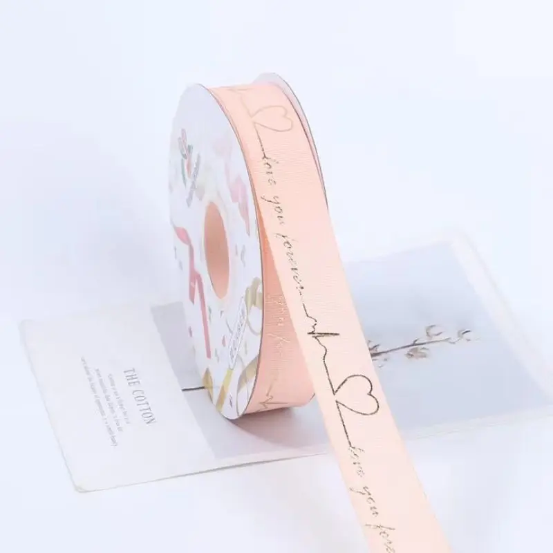 

2.5cm Heart-Shaped English Ribbon DIY Flower Decoration Gift Box Cake Box Gift Knot
