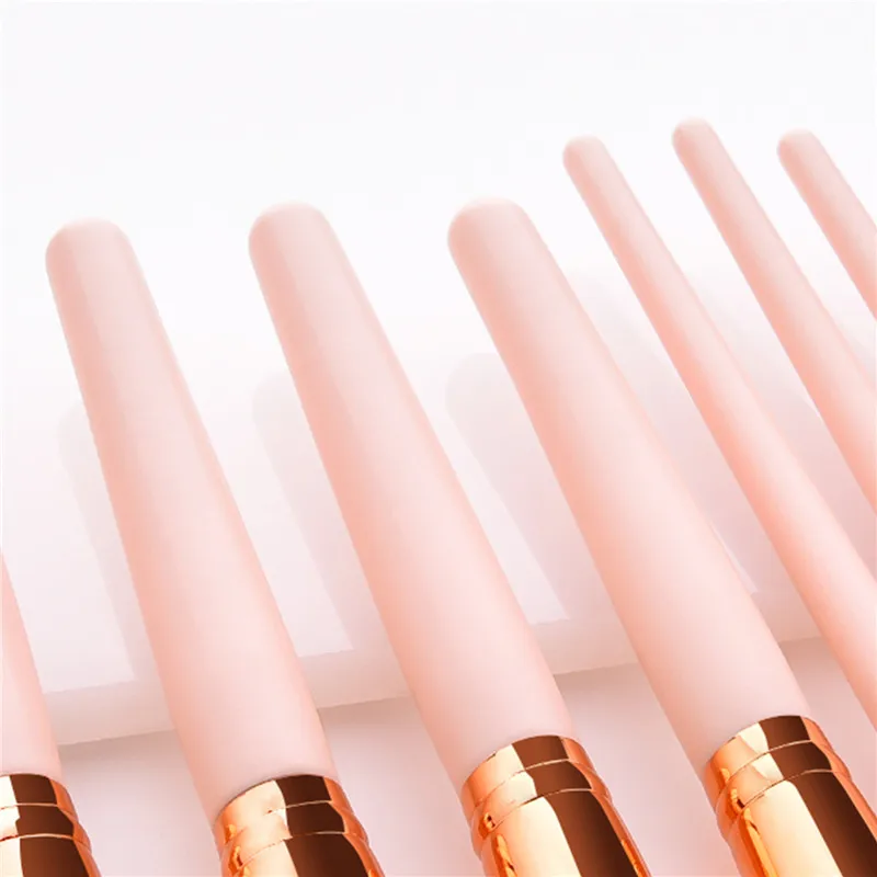 

10Pcs Makeup Brushes Set Pink Handle For Women Foundation powder Lip EyeLiner eyeshadow Make up Brushes Beauty Tools Kit