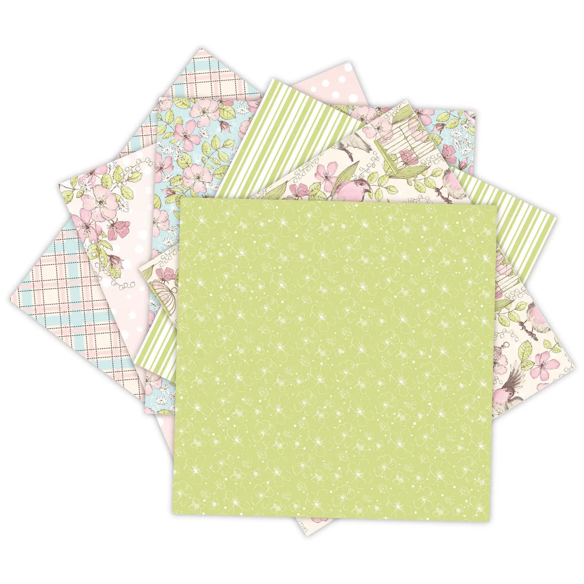 12 листов секретные Цветы Сад Скрапбукинг колодки бумага Оригами художественная