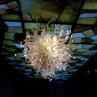 luxury amber shade beige chandelier light fixture d80cm led ceiling hanging creative light for living room dining room bedroom