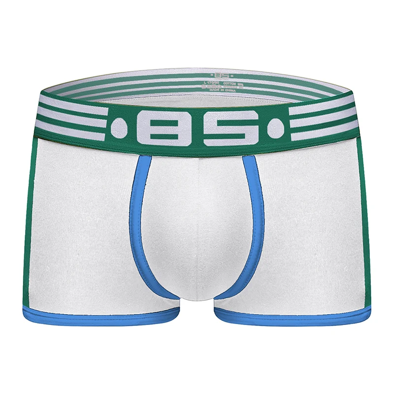 

2020 BS Brand Men Boxer Underwear New Cotton U Pouch Sexy Underpants Cueca Cotton Pants Boxer shorts Male Panties BS101