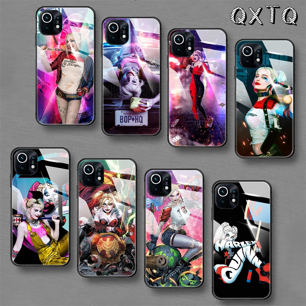 

Harley Queen Comic Girl Tempered Glass Phone Case For Xiaomi Mi 8 9 10 11 T Max Pro Lite Poco F X 2 3 Nfc Ultra Cover Cell