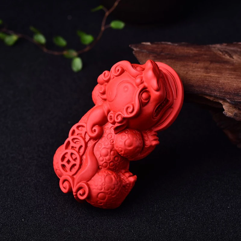 Tea Pet Natural Cinnabar Brave Troops Statue Home Feng Shui Decor Crafts Figurines Miniatures Teaware Accessories Decoration | Дом и сад
