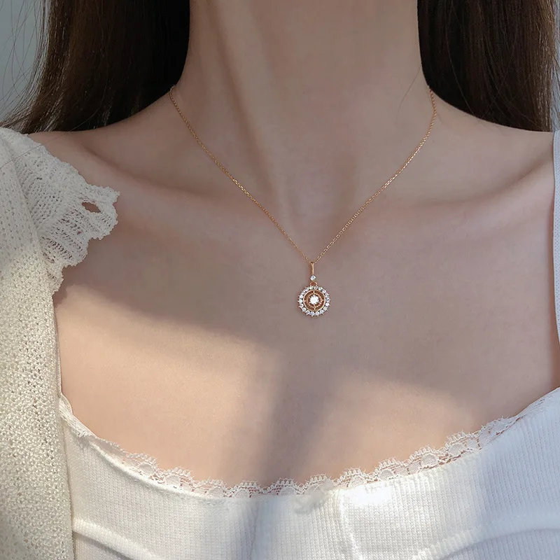 Модное ожерелье из стерлингового серебра 925 пробы с солнечным цветком женская