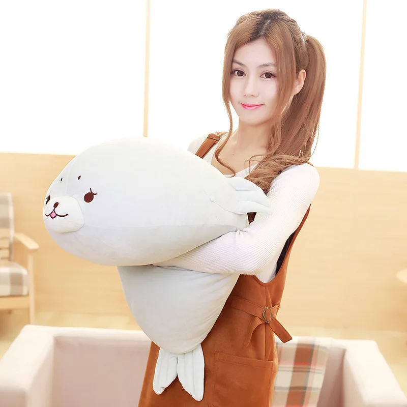 

45/60CM Seal Pillow 3D Sea Lion Doll Plush Soft Stuffed Animal Toy Dolls Baby Sleeping Throw Pillow Gifts For Kids Children