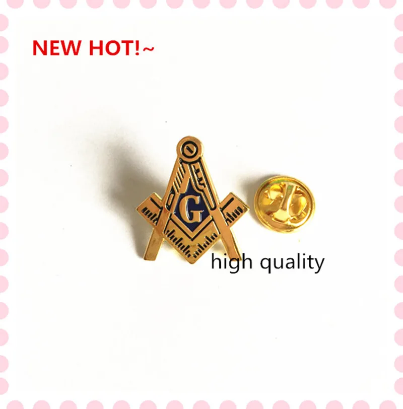 Trend new mason logo lapel pin high quality freemason symbol enamel brooch 20*25mm 1pcs OGB022 | Украшения и аксессуары