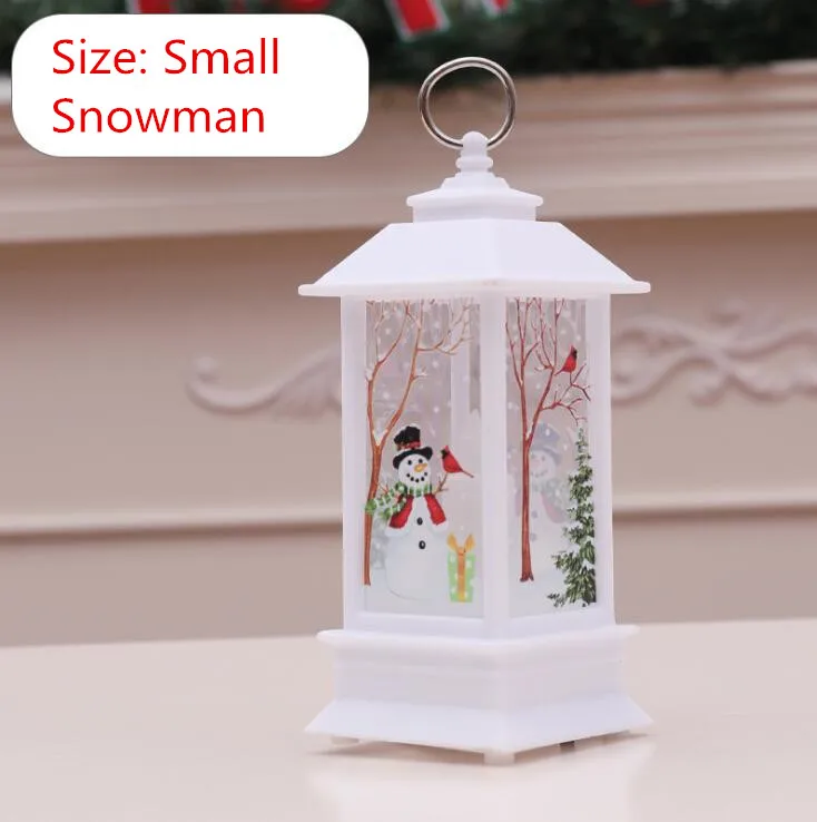 S white snowman Рождественские украшения для дома с изображением Санта-Клауса, светодиодный светильник на электрическом аккумуляторе, свечи, декор для рождественской елки, Kerst Decoratie - Цвет: S white snowman