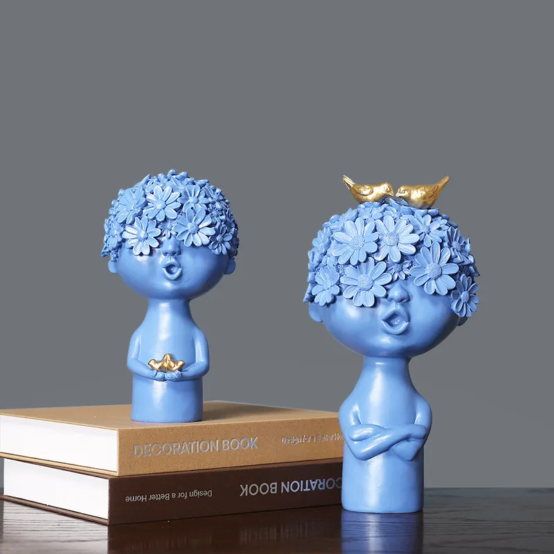 Скандинавский симпатичный абстрактный орнамент из смолы для украшения дома