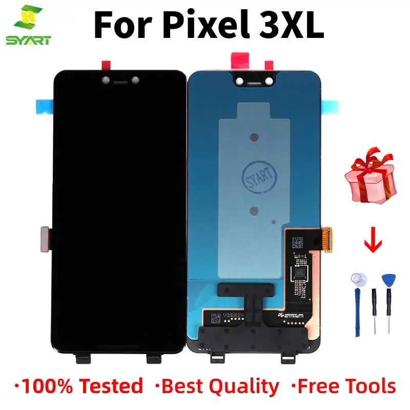 

ЖК-дисплей для Google Pixel 3XL 6,3 ", сенсорный дигитайзер, экран для Google Pixel 3XL, сменный дигитайзер в сборе