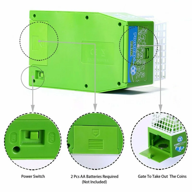 Копилка электрическая с изображением футбольной тематики|Денежные и банковские