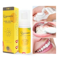 luxsmile teeth whitening foaming toothpaste 50ml deep cleansing removes dental stain and oral odor releases fresh breath