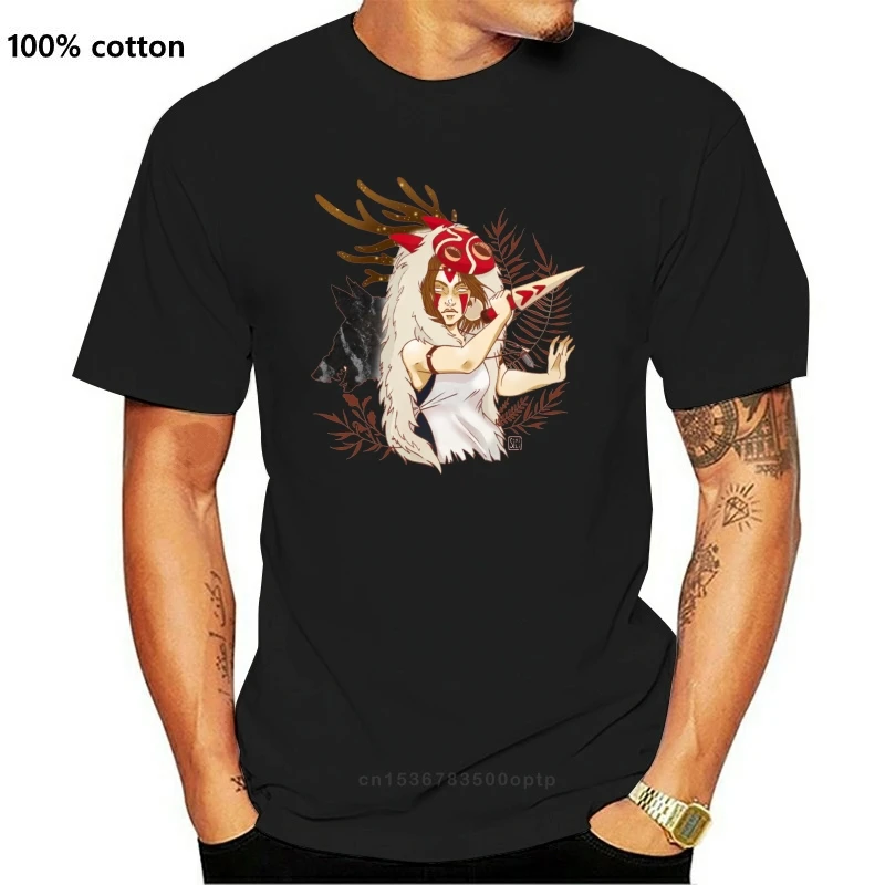 

Мужская классическая белая футболка Princess Mononoke (1)