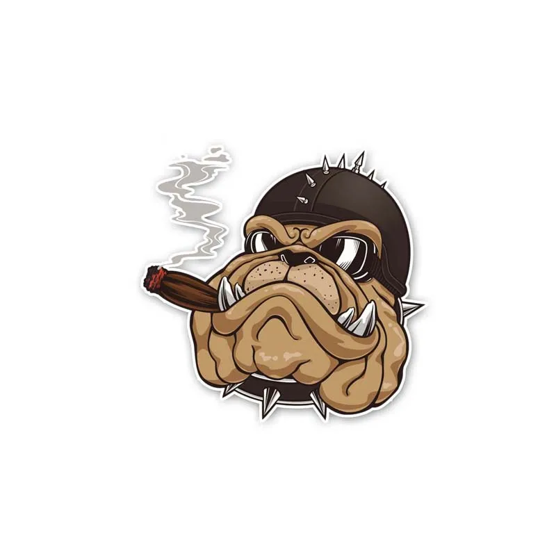 

Personalit Funny Car Sticker Ferocious Smoking Dog Automobiles Motorcycles Accessories PVC Decal for Kia Rio Passat B6,13*12cm