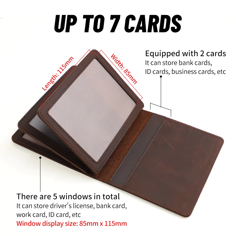 Russia Driver License Holder Pouch Handmade Genuine Leather Car Auto Document Case Cover ID Credit Card Slot Wallet Money Purse