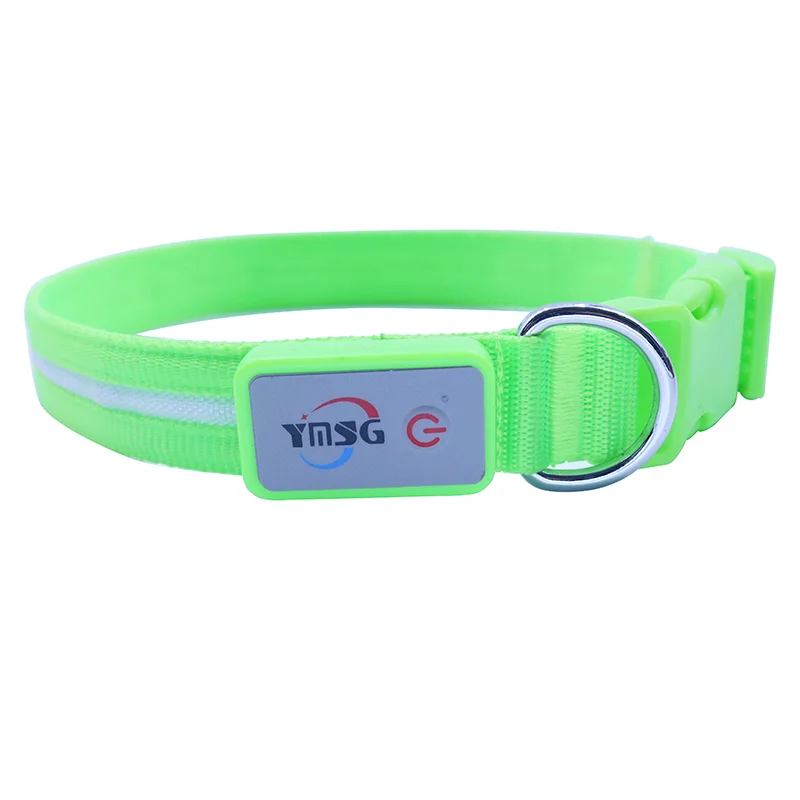 

OEM Custom usb nylon pet night walking safety led dog collar light colorful dog led collar waterproof charging