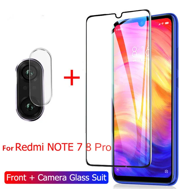 2-в-1 закаленное Стекло для redmi note 7 7A 8A note 8 pro Камера объектив пленка Экран Защитная крышка для Xiaomi redmi note 7 7 pro Стекло