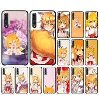 fhnblj anime the helpful fox senko san phone case for huawei y6 2018 y7prime2019 funda case for y8p y9 2019 capa