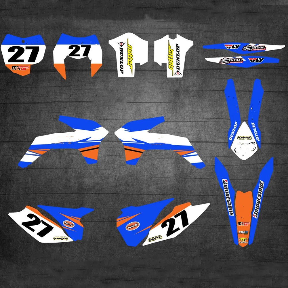Бесплатные Индивидуальные графические наклейки для KTM SX SXF XC XCF 2013 2014 2015 125-250 300 350-500