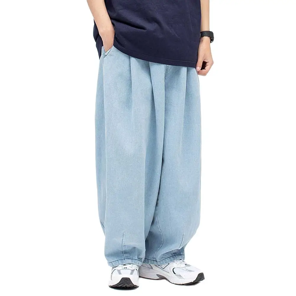 Trend bf Style Wide Leg Hiphop Harem Jeans Men and Women Casual Denim Pants Loose Baggy Trousers Streetwear Oversize Jeans