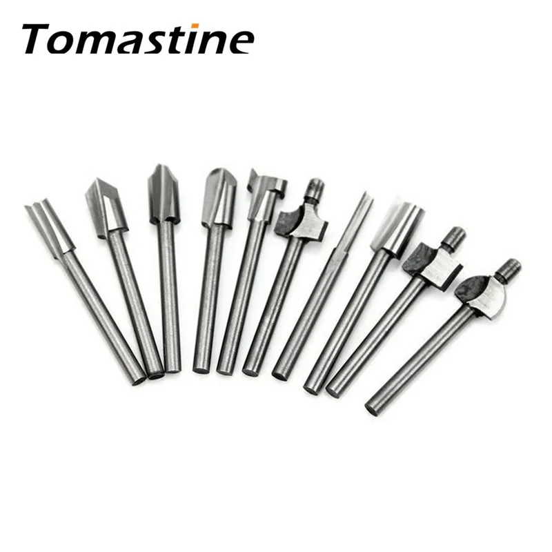 Фрезы по дереву фасонные фрезы HSS дюйма 10 шт. подходит для набора вращающихся