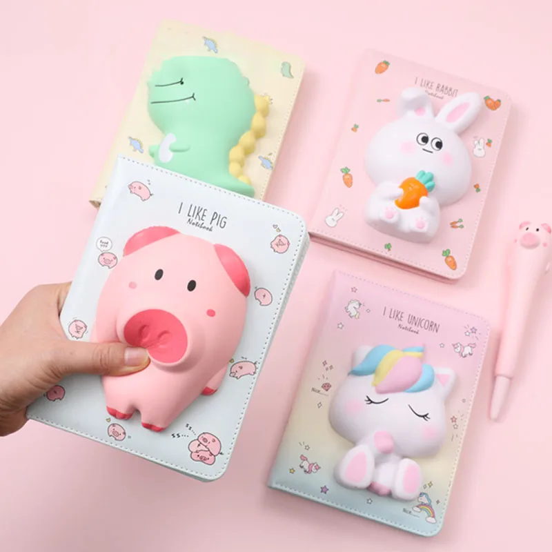 

Блокнот с милыми мультяшными животными для декомпрессии, блокнот с высоким восстановлением, не деформируется, любимая девушка, цветная стр...