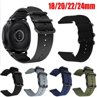 18222024mm nylon watch band men women quick release watch strap sport wrist watch band with black stainless buckle d30