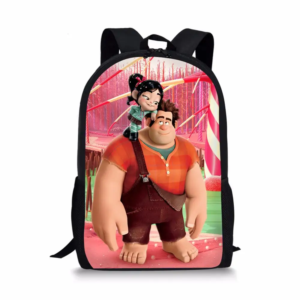 HaoYun Fashion Children's Backpack Wreck-It Ralph Book-Bags Kids Boys Mochila Infantil Age 1-6 Ralph School Bag Child Backpack