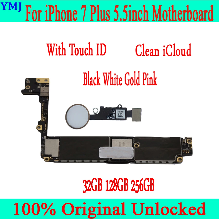 С Touch ID для iphone 7 Plus материнская плата с Бесплатный iCloud Оригинальный